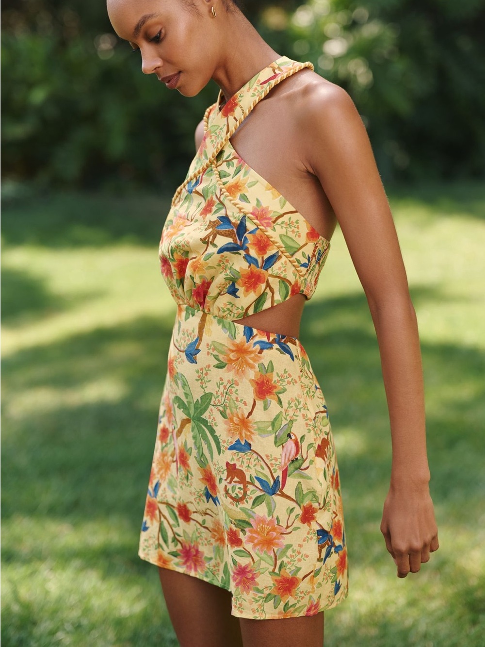 FARM Rio x Anthropologie Halter Mini Dress - Picture 4 of 13